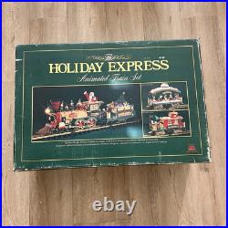 Vtg The HOLIDAY EXPRESS Animated Christmas Train Set #380 New Bright 1990s IOB