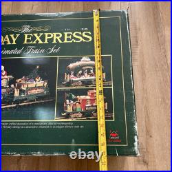Vtg The HOLIDAY EXPRESS Animated Christmas Train Set #380 New Bright 1990s IOB