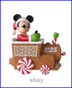 WORKS! Hallmark DISNEY Christmas Train Set 5 Pc Mickey Minnie Donald Goofy Pluto