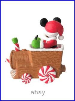 WORKS! Hallmark DISNEY Christmas Train Set 5 Pc Mickey Minnie Donald Goofy Pluto