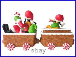 WORKS! Hallmark DISNEY Christmas Train Set 5 Pc Mickey Minnie Donald Goofy Pluto