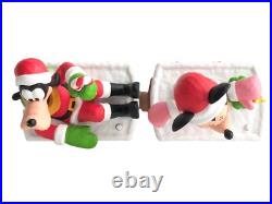 WORKS! Hallmark DISNEY Christmas Train Set 5 Pc Mickey Minnie Donald Goofy Pluto