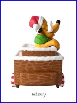 WORKS! Hallmark DISNEY Christmas Train Set 5 Pc Mickey Minnie Donald Goofy Pluto