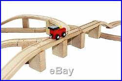 Wooden Train Track Lot Expansion Set Bridge 62 Pieces Accessories Thomas Brio