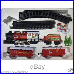 XL Santa Holiday Express Christmas Train Set, Tree Train Station & 4 Carriages